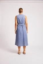 Dusk Denim Wrap Dress