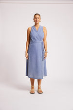 Dusk Denim Wrap Dress