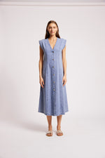 Dusk Denim Maxi Dress