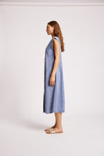 Dusk Denim Maxi Dress
