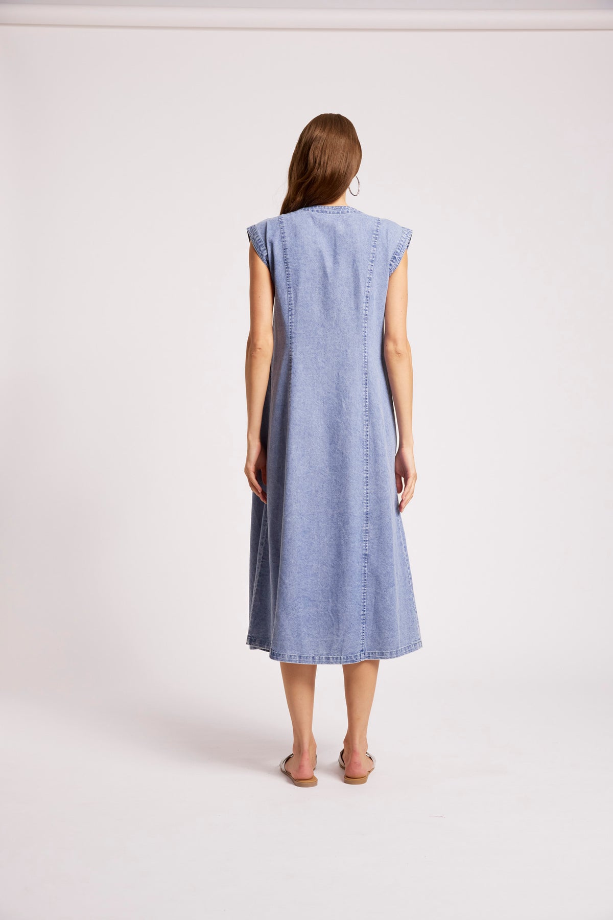 Dusk Denim Maxi Dress