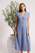 Dusk Denim Maxi Dress