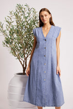 Dusk Denim Maxi Dress