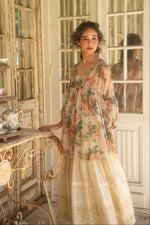 Ariel Chiffon Top - Marigold Rose Print