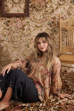 Ariel chiffon blouse - Antique Rose