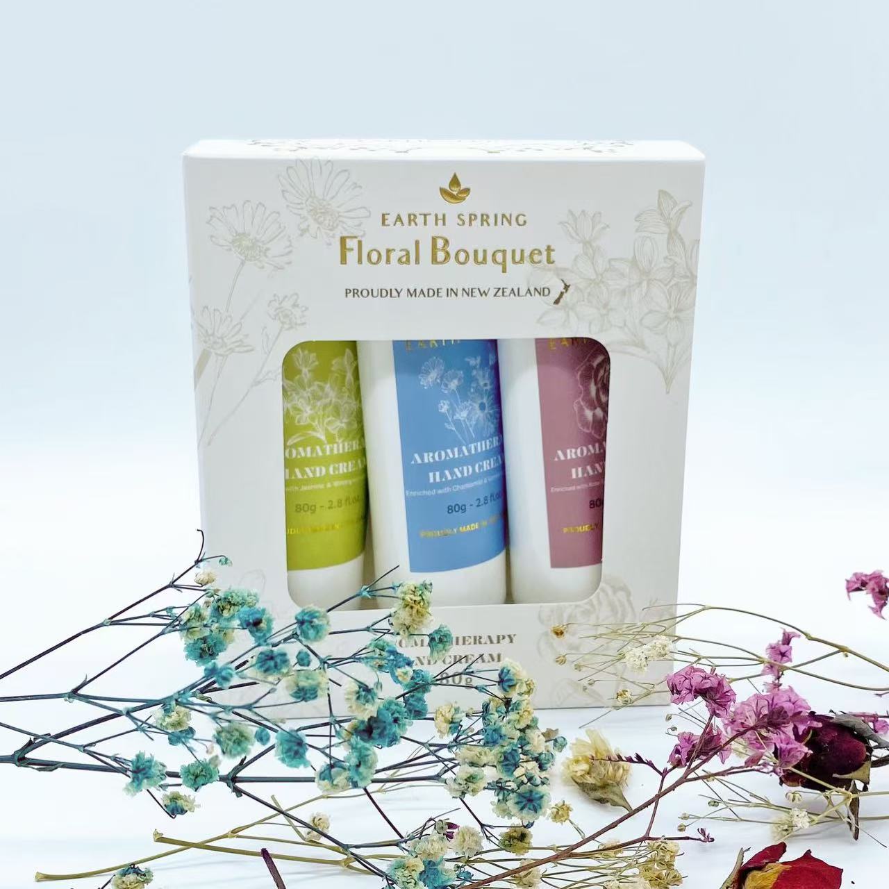 Earth Spring Floral Bouquet -Trio of hand creams