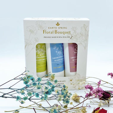 Earth Spring Floral Bouquet -Trio of hand creams