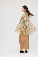 Ariel Chiffon Top - Marigold Rose Print