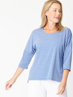 Travel Stripe Top - Blue Stripe