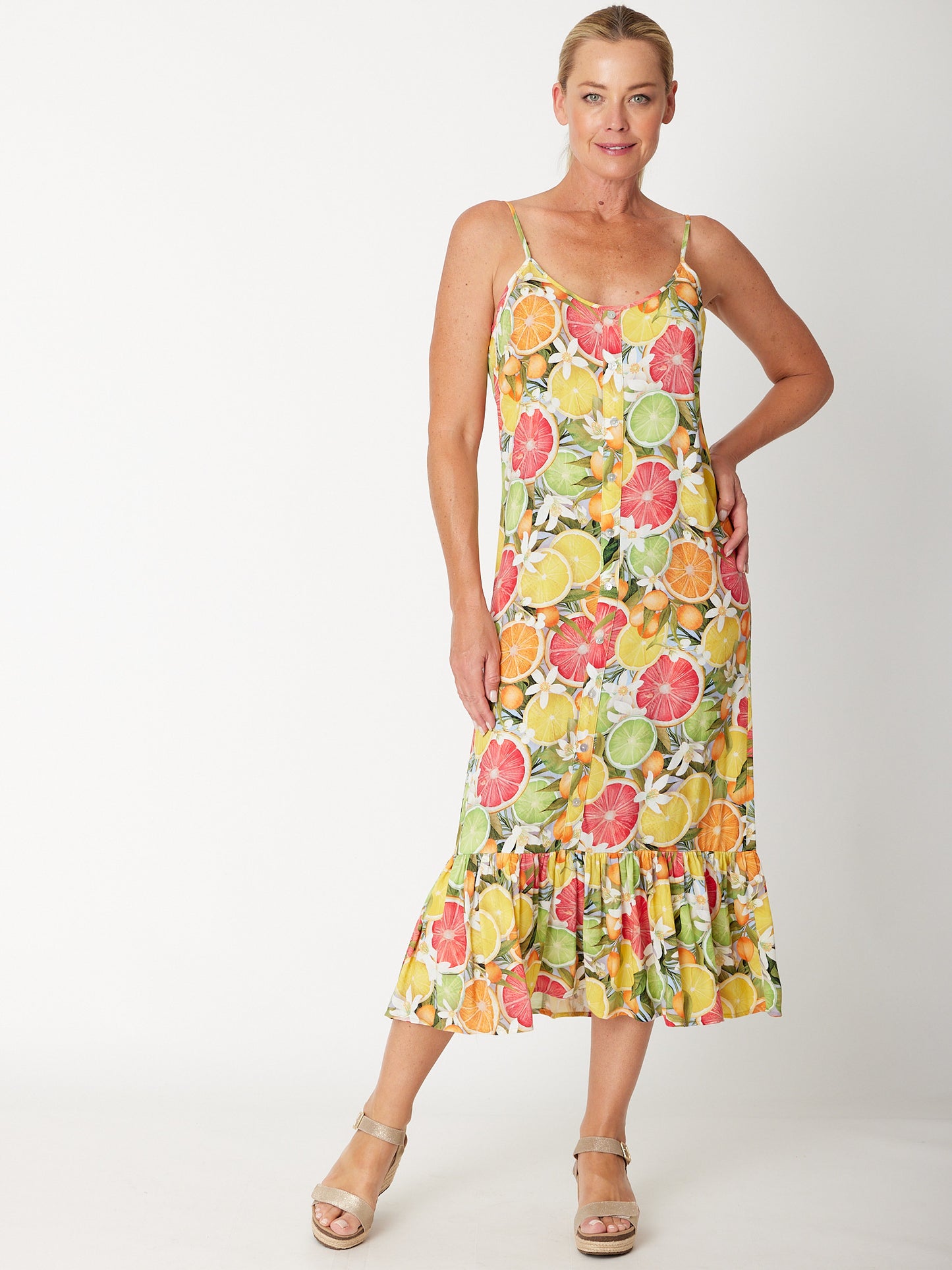 Luna Sky Citrus Slip Dress