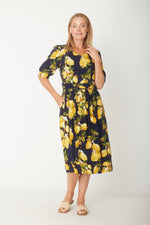 Luna Sky Lemon Midi Dress