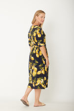 Luna Sky Lemon Midi Dress
