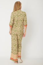 Cordelia Street Border Print Tie Top