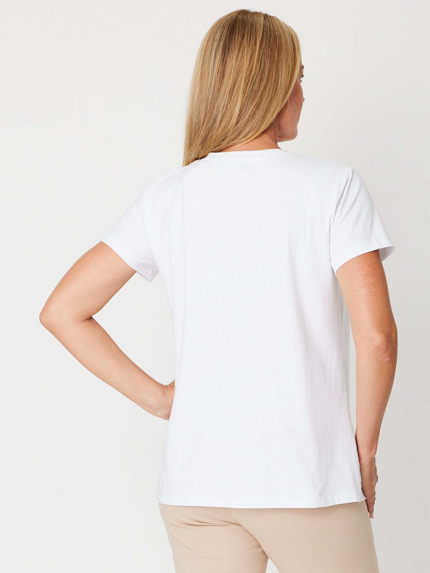 Linen Shores Spliced Top - White