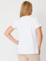 Linen Shores Spliced Top - White