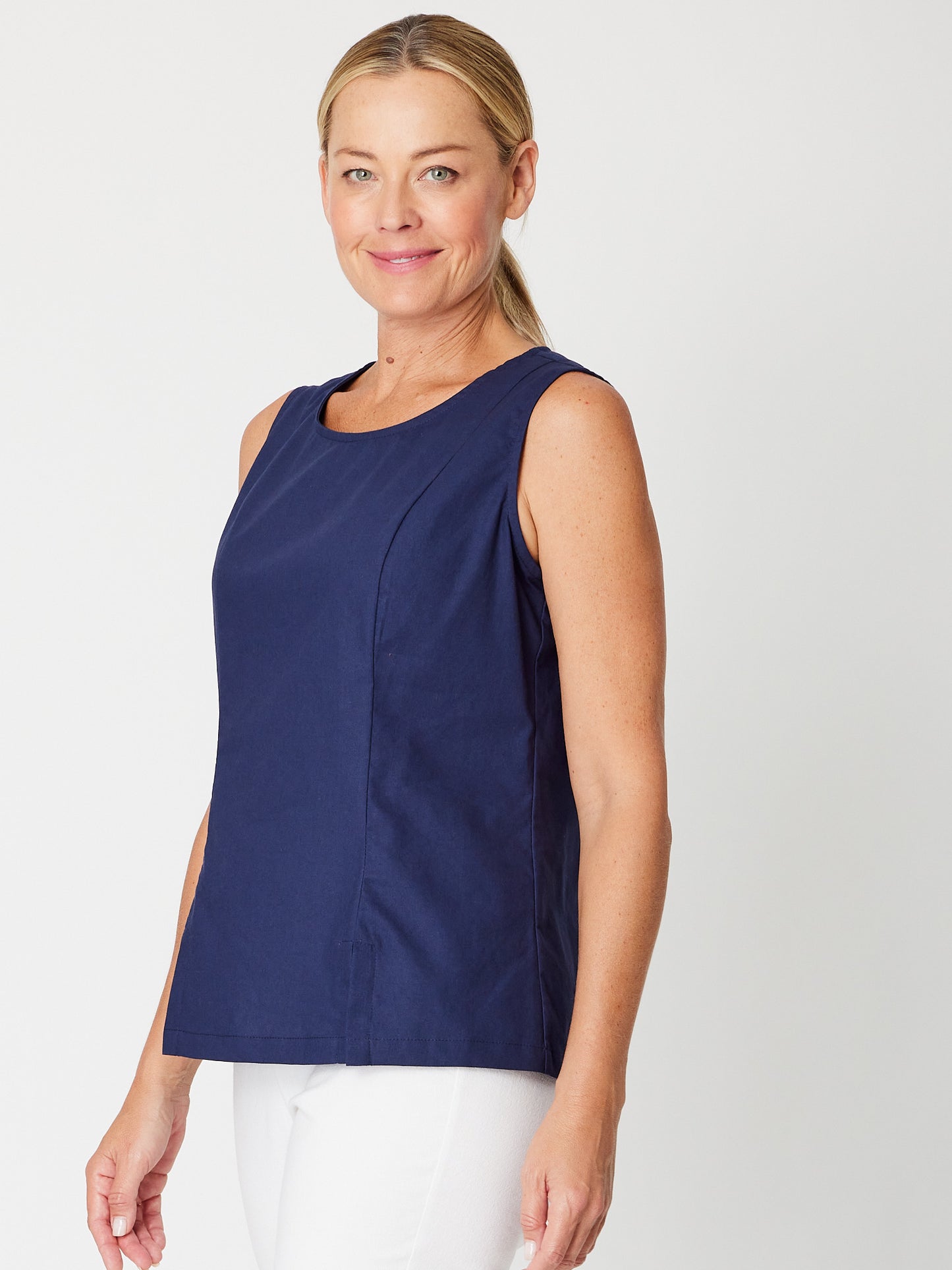 Luna Sky Linen Panel Top