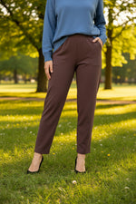 Pocket Ponte Pant by Cordelia St - Espresso colour