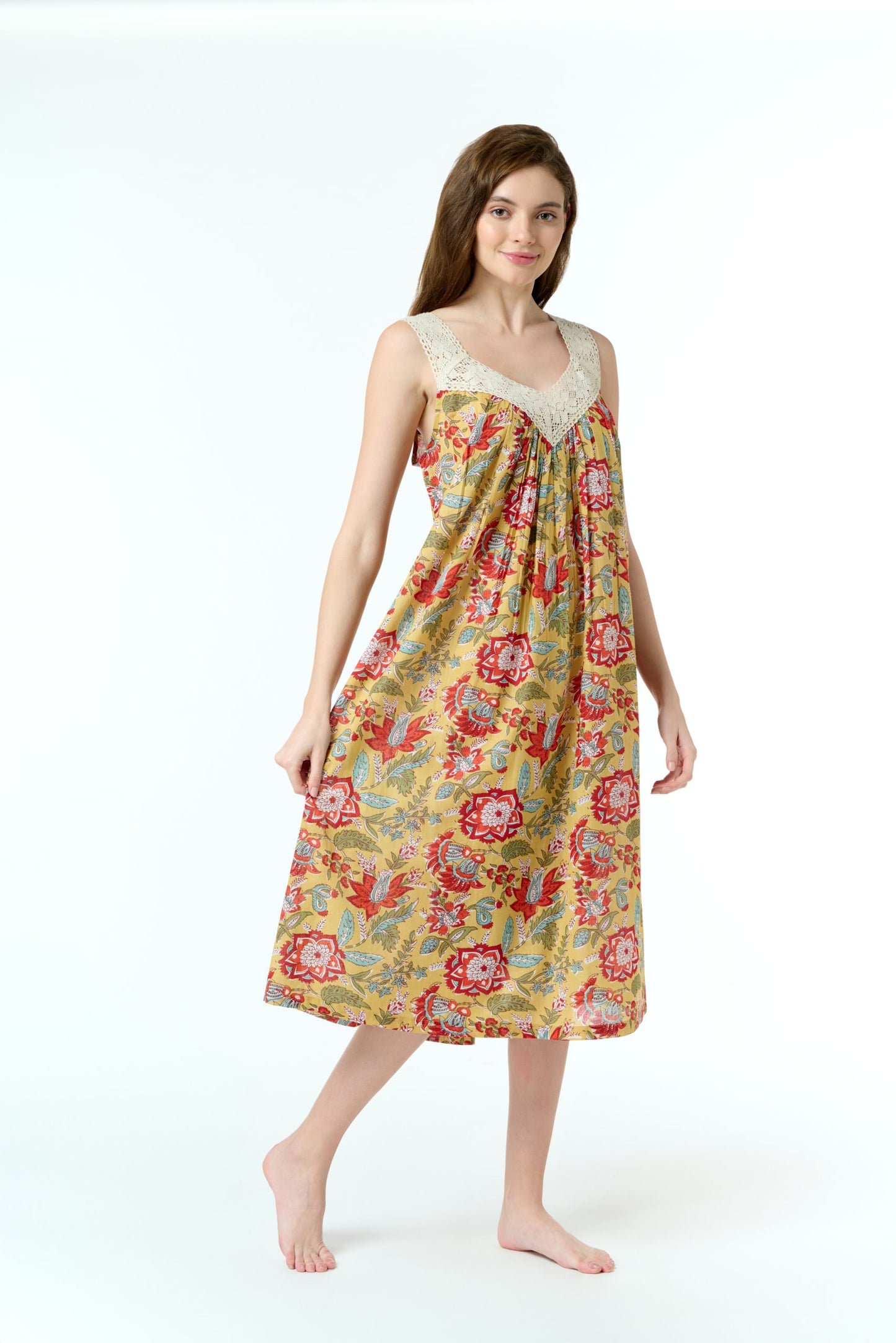 Arabella MD-410D1 Nightie | V-Neck Laced