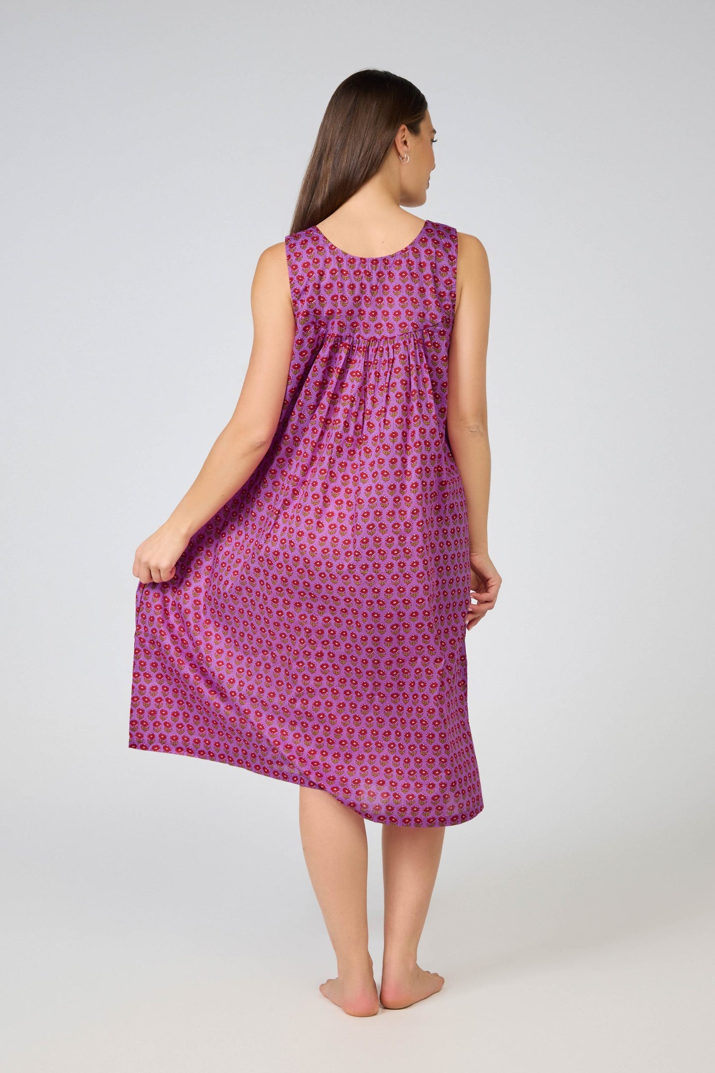 Arabella Cotton MD-410P6 Nightie | V-Neck Laced