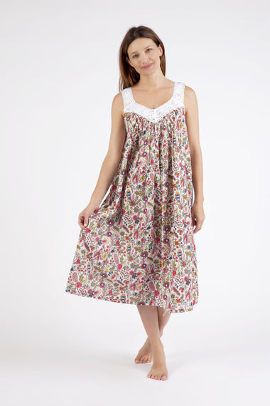 Arabella MD-410V Nightie | V-Neck Laced