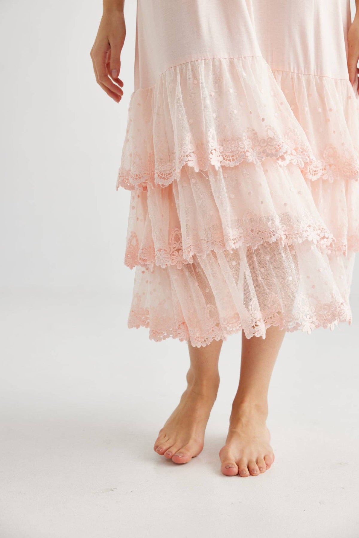 Evangeline Slip Dress in Ballerina Pink