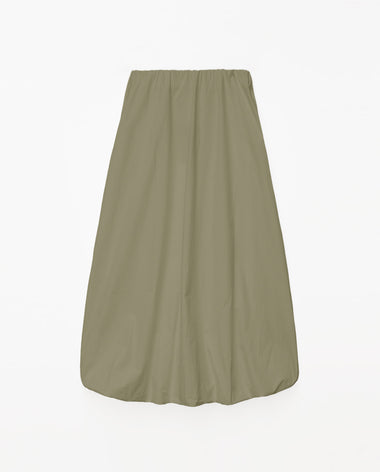 Yerse Barcelona Balloon Hem Skirt in Poplin Cotton