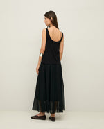 Yerse Barcelona Black layered Camisole Dress