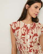 Yerse Barcelona Flowy print Gauze Midi Dress