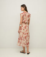 Yerse Barcelona Flowy print Gauze Midi Dress