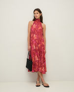 Yerse Barcelona Long Halter dress with Bow
