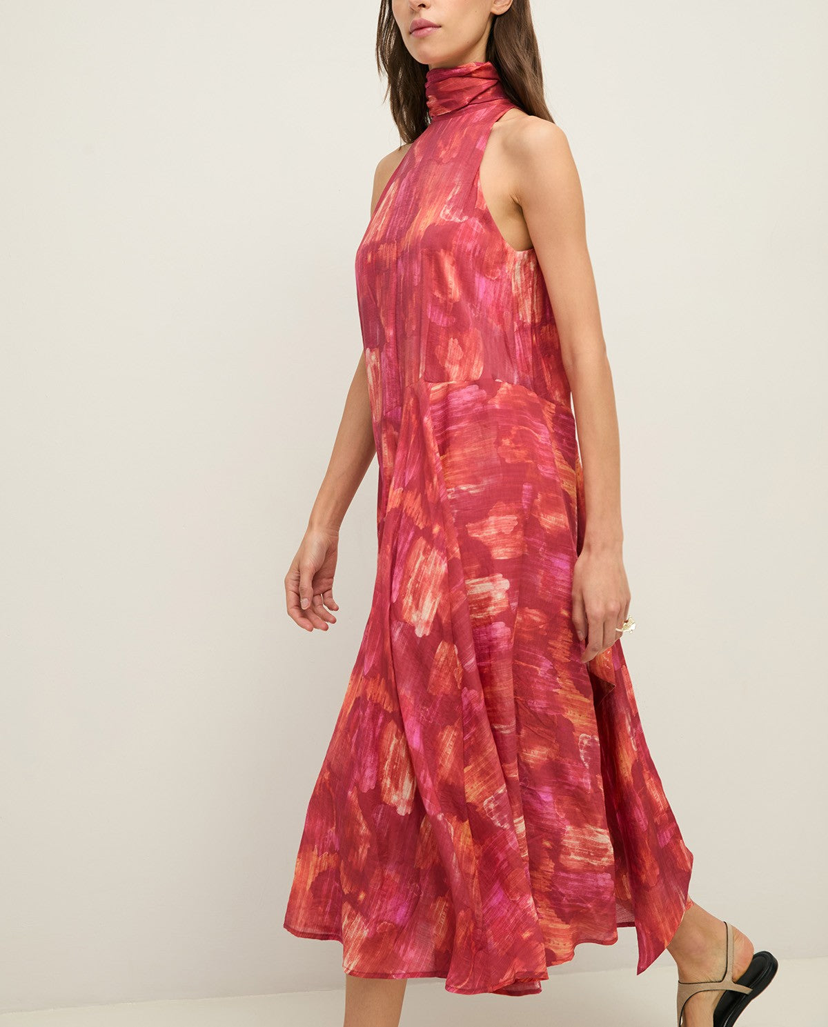 Yerse Barcelona Long Halter dress with Bow