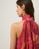 Yerse Barcelona Long Halter dress with Bow
