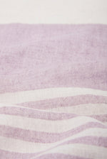 Striped Linen-Cotton Foulard scarf - Yellow Stripe