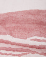 Striped Linen-Cotton Foulard scarf - Red Stripe