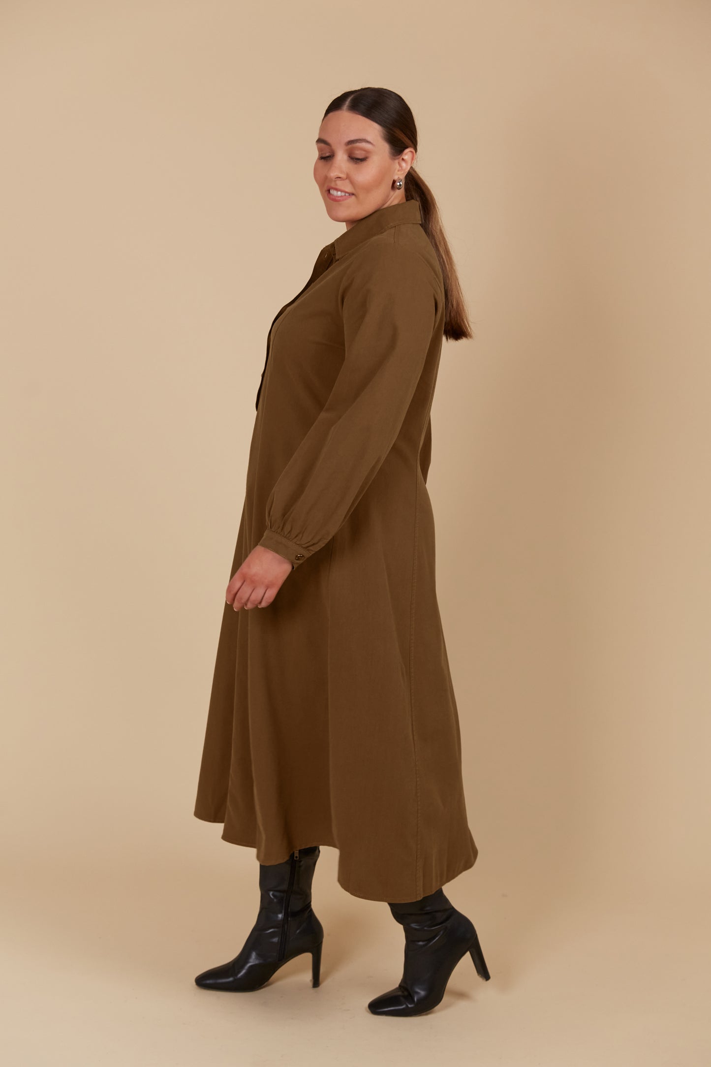 Freya Dress - Toffee colour