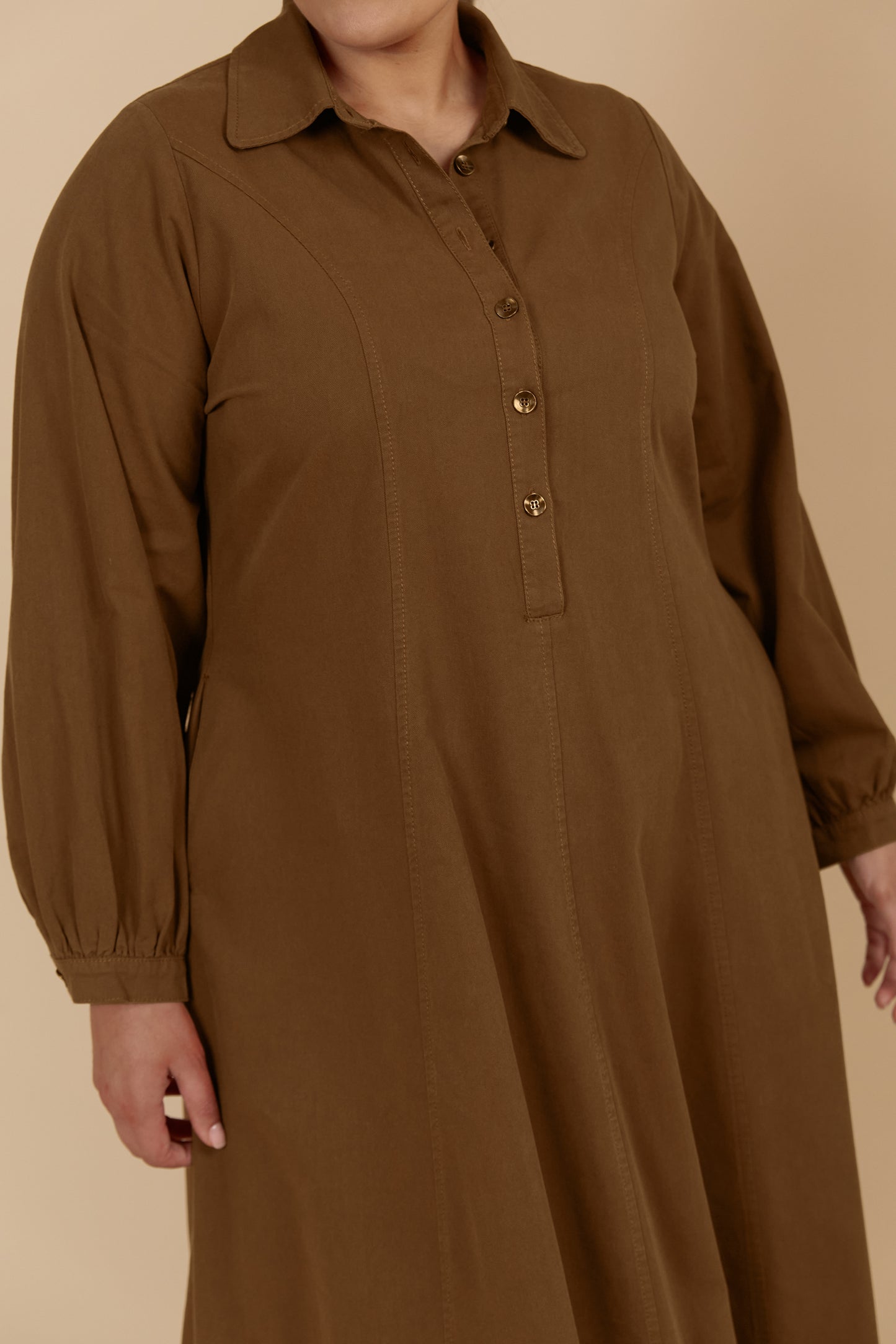 Freya Dress - Toffee colour