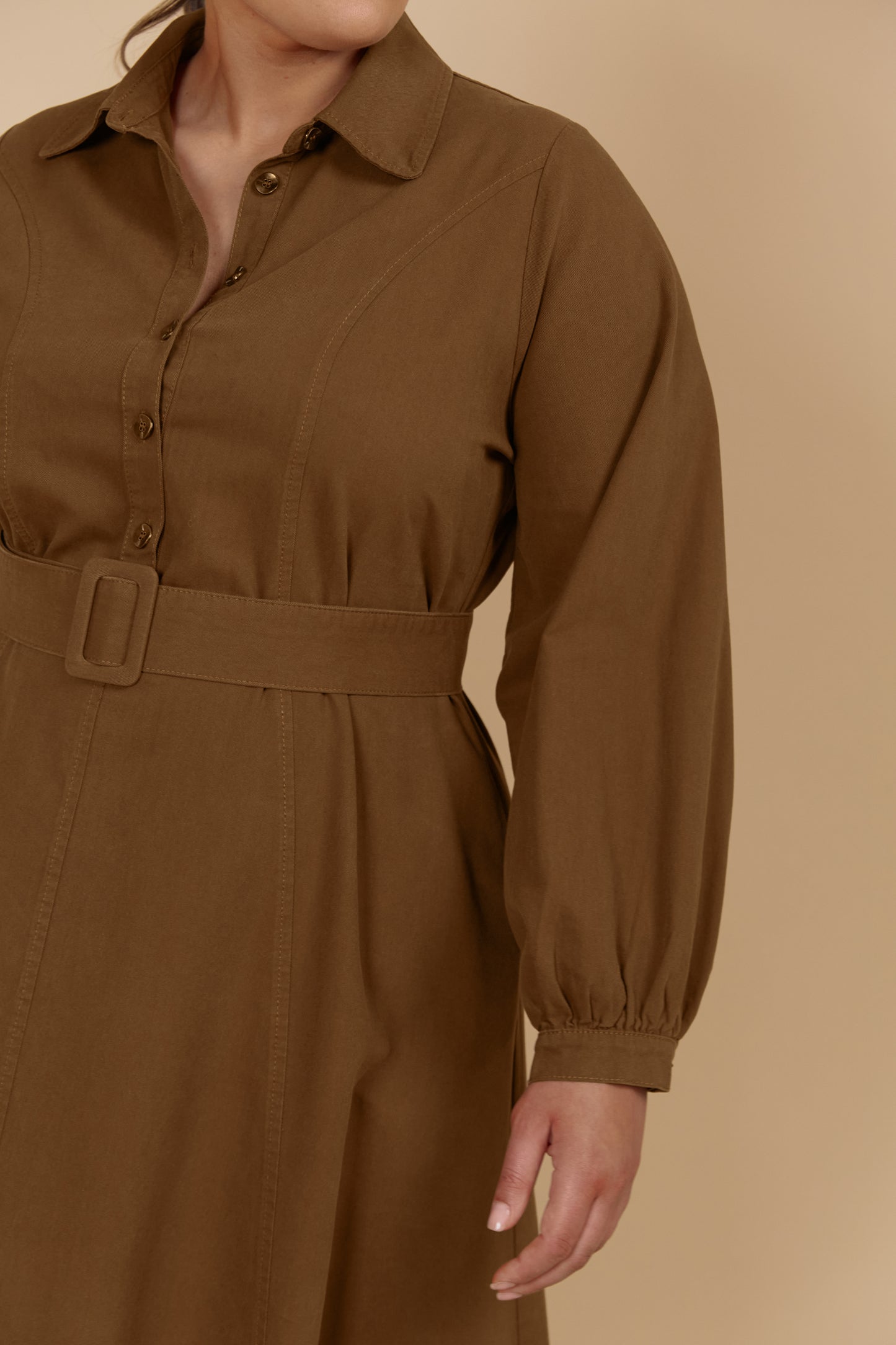 Freya Dress - Toffee colour