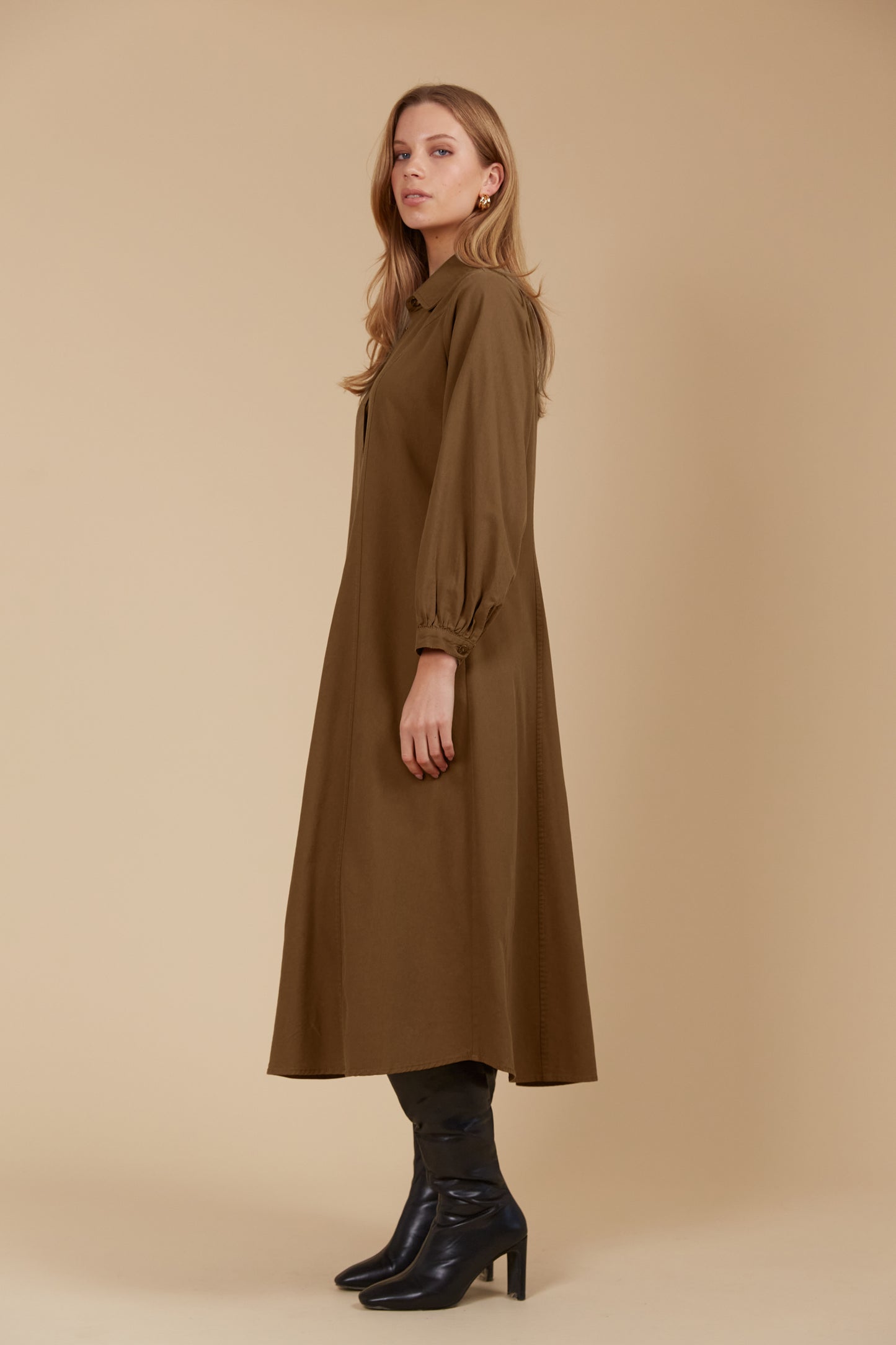 Freya Dress - Toffee colour