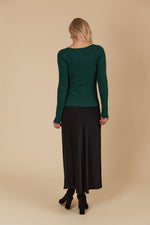 Juno Square Neck Top - Pine colour