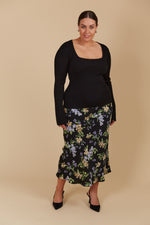 Juno Square Neck Top - Onyx