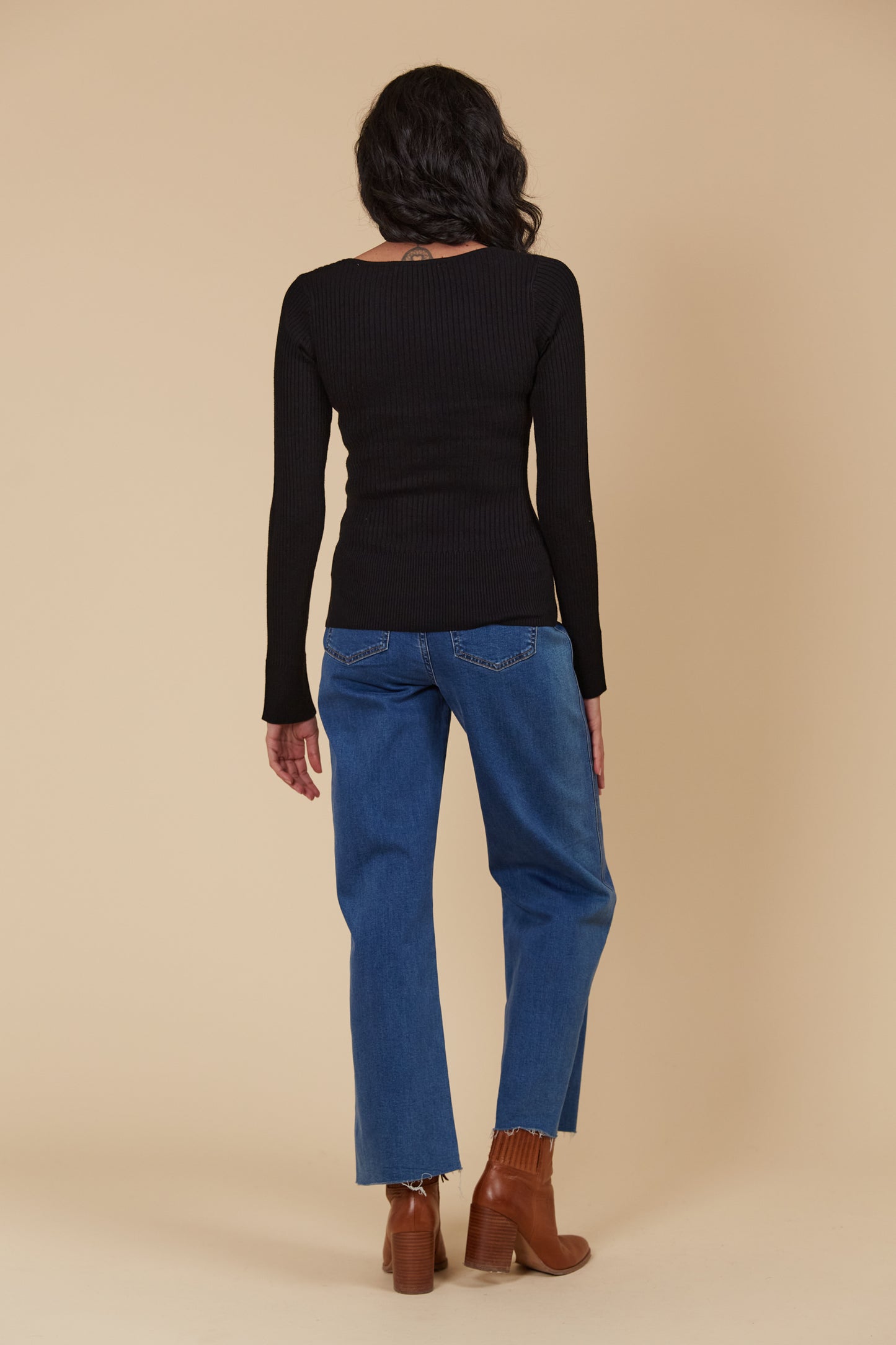 Juno Square Neck Top - Onyx