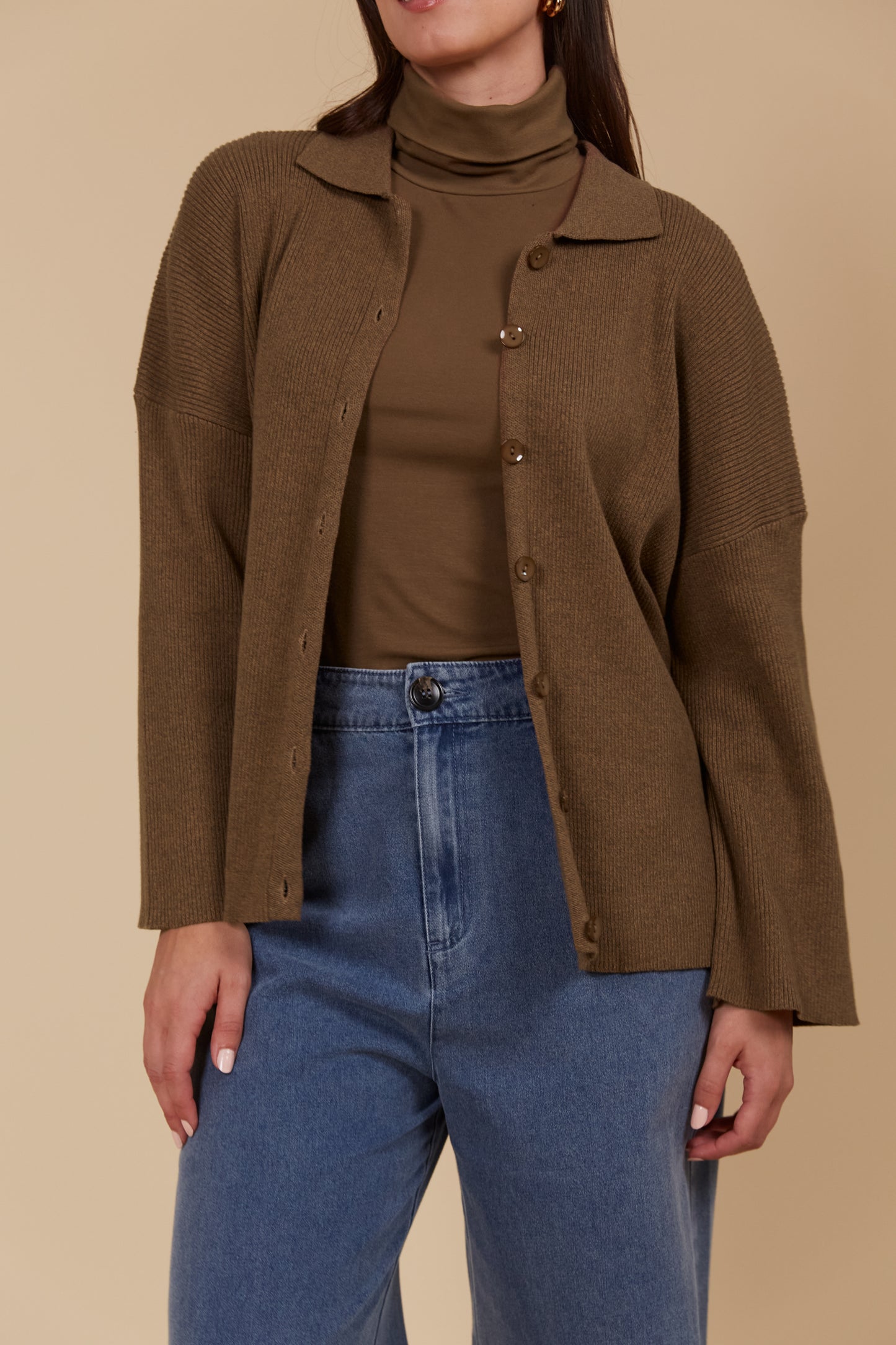 Tala Knit Shirt - Toffee Colour