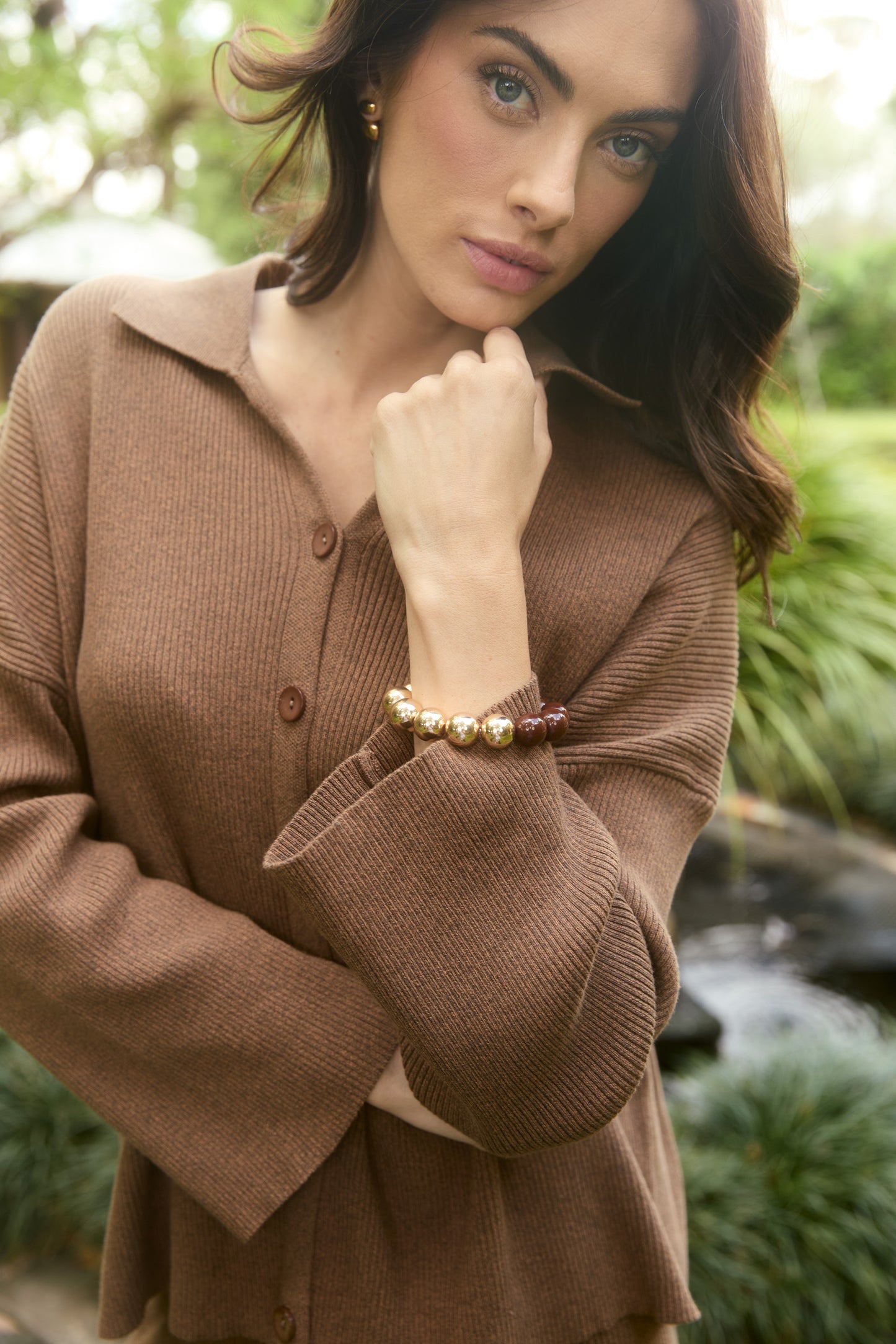 Tala Knit Shirt - Toffee Colour