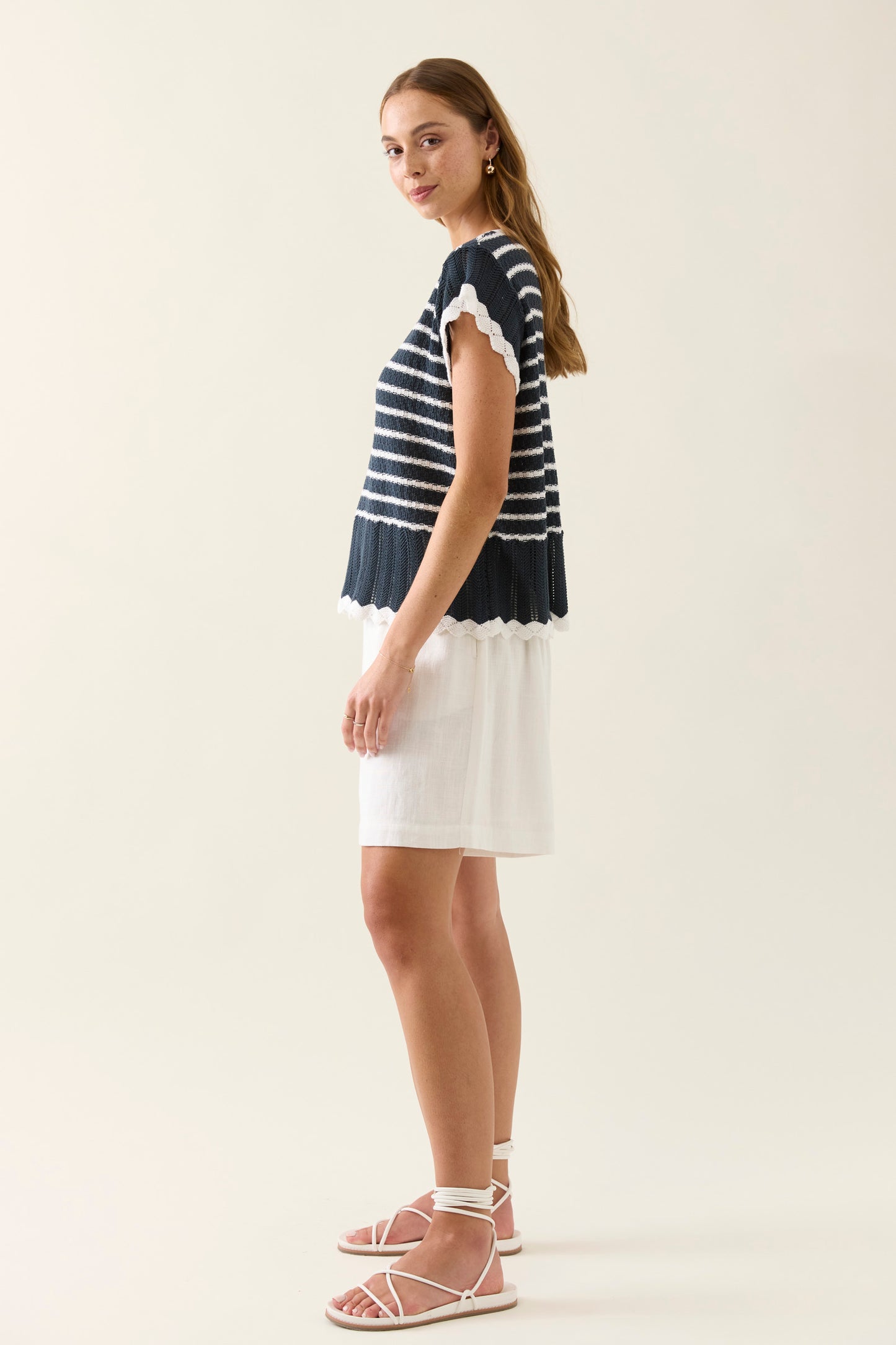 Ida Knit Top - Navy