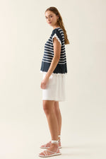 Ida Knit Top - Navy