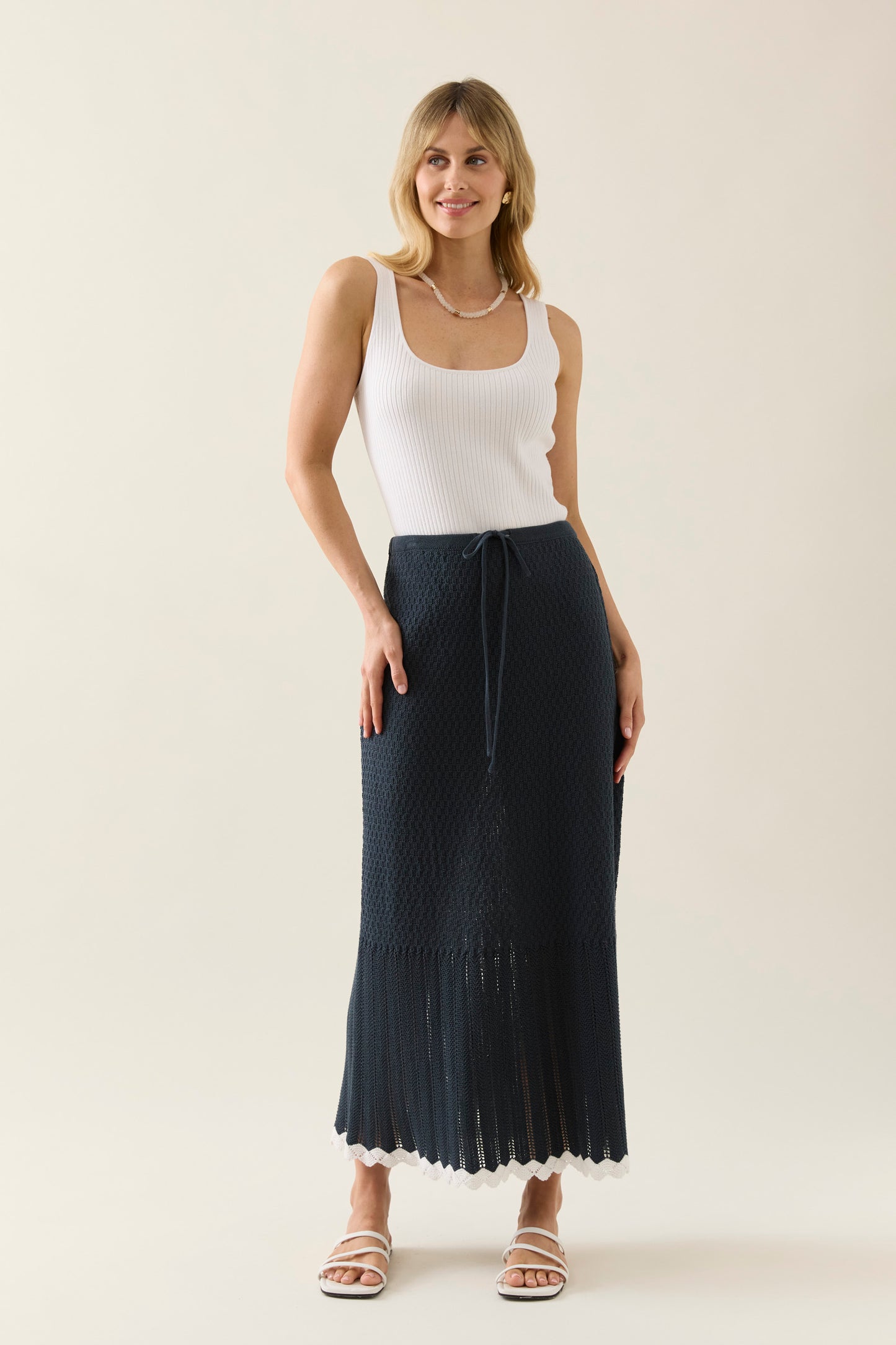 Ida Knit Skirt - Navy