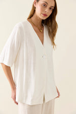 Ingrid Button Top - Lotus