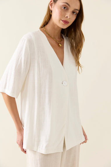 Ingrid Button Top - Lotus