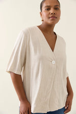 Ingrid Button Top - Canvas