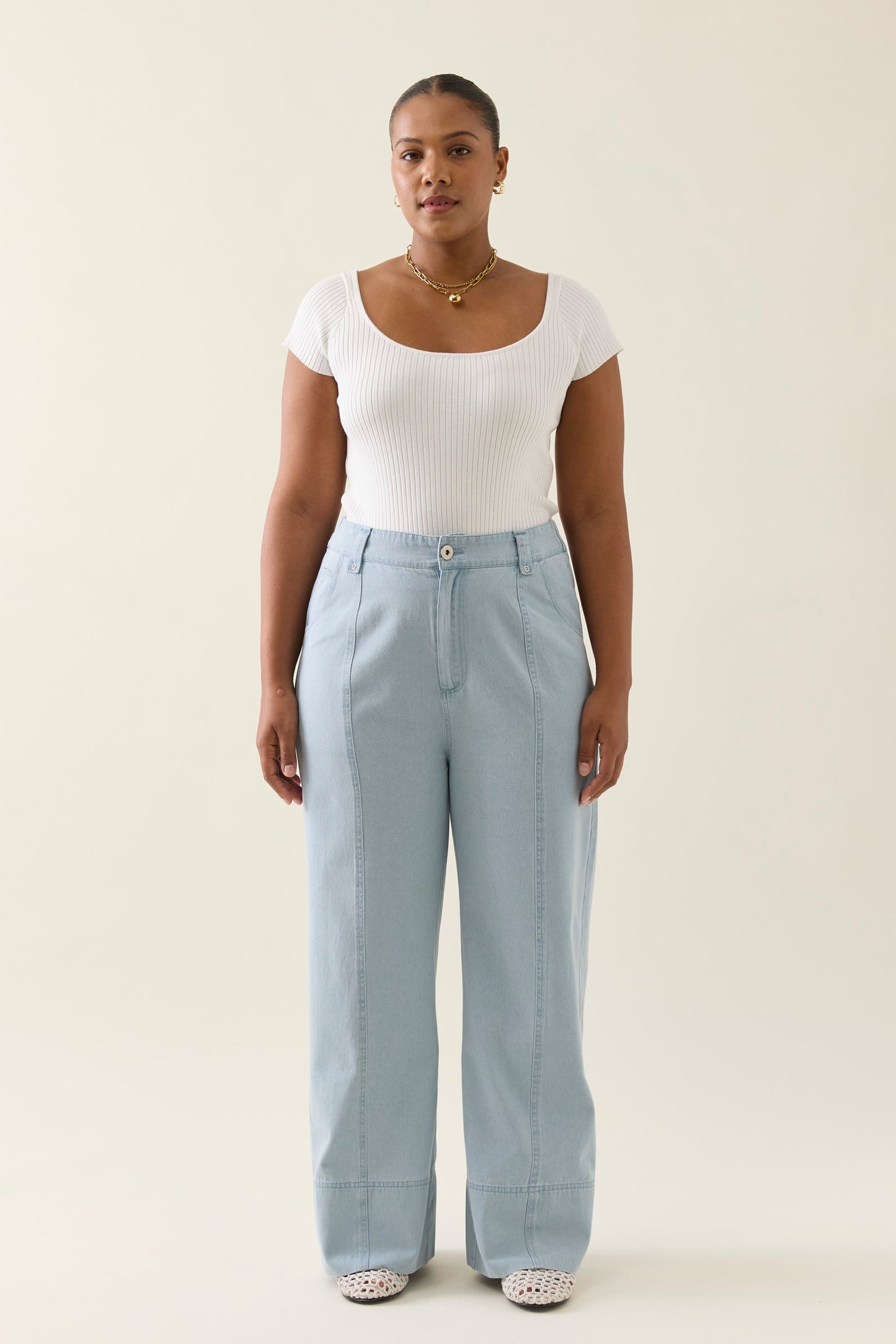 Sofie Denim Pant - Sky